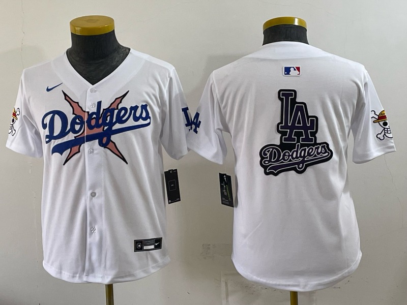 youth Los Angeles Dodgers blank white 2026 Nike MLB Jersey 0712202